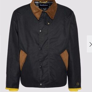 NWT BARBOUR X FLOWER MOUNTAIN Jacket in Black & Yellow
